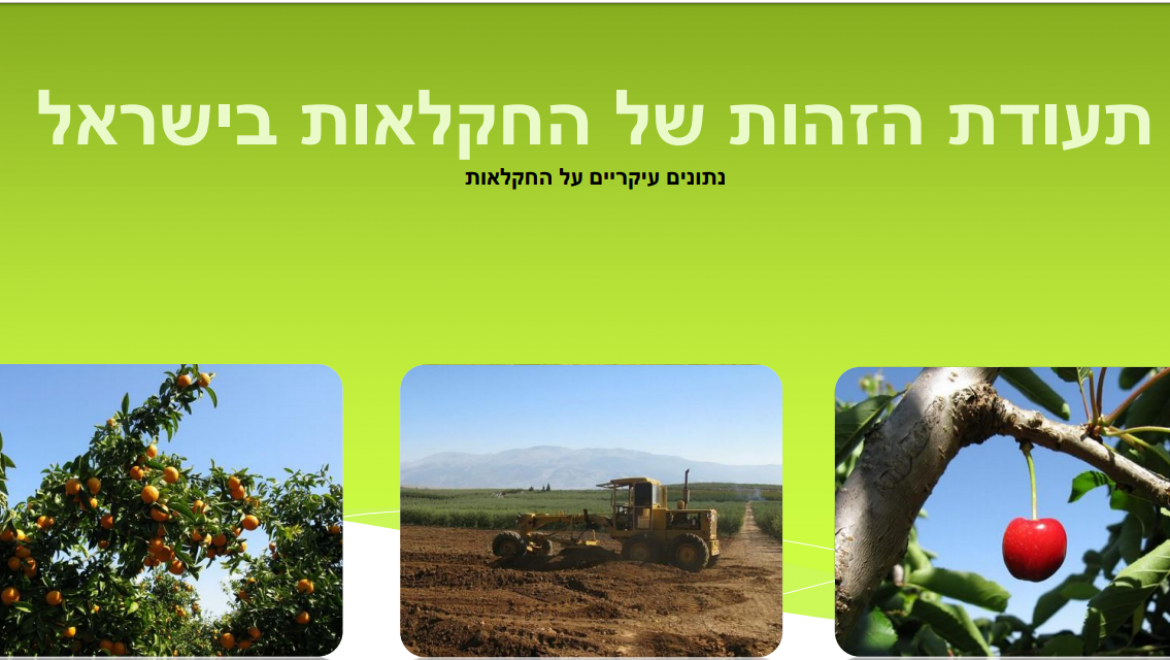ת.ז של החקלאות בישראל